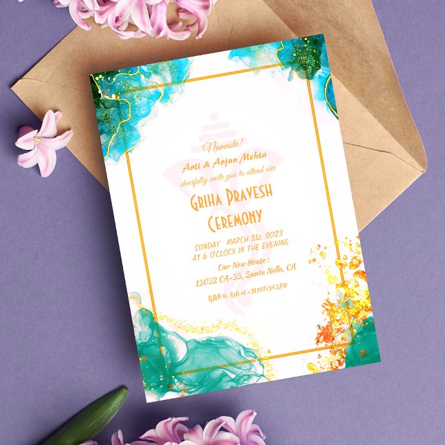 Convite Hindu House Warming Griha Pravesh (Criador carregado)