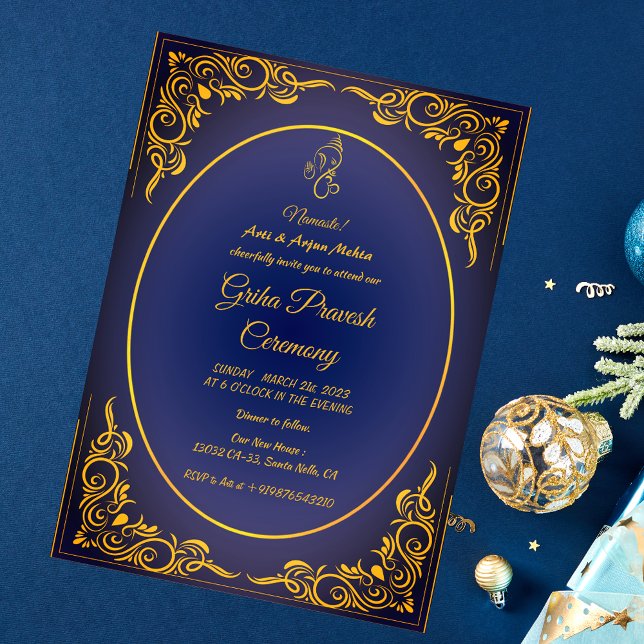 Convite Hindu House Warming Griha Pravesh (Criador carregado)