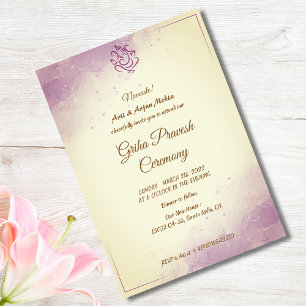 Convite Hindu House Warming Griha Pravesh