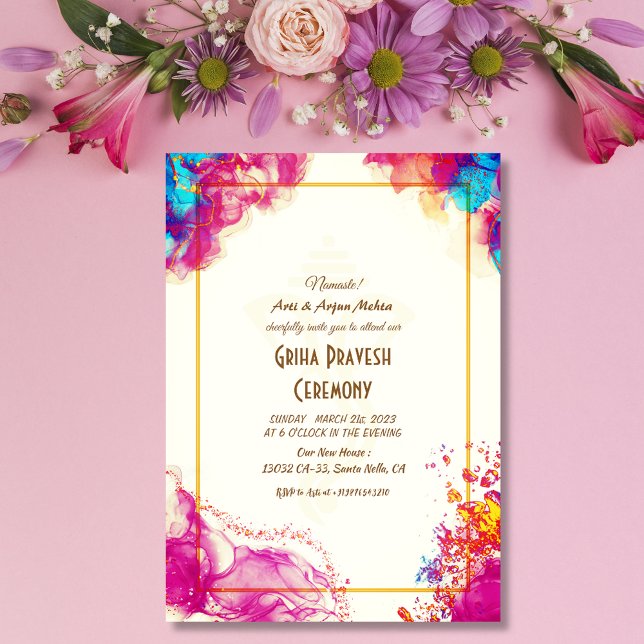 Convite Hindu House Warming Griha Pravesh (Criador carregado)