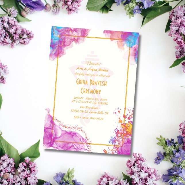 Convite Hindu House Warming Griha Pravesh (Criador carregado)