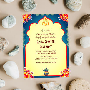 Convite Hindu House Warming Griha Pravesh