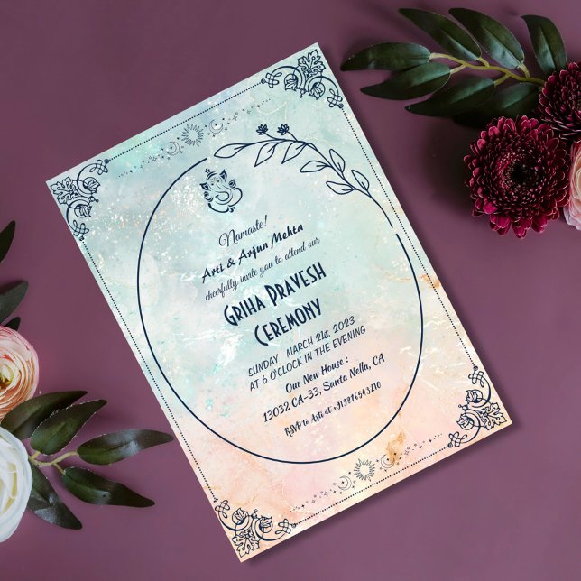 Convite Hindu House Warming Griha Pravesh (Criador carregado)