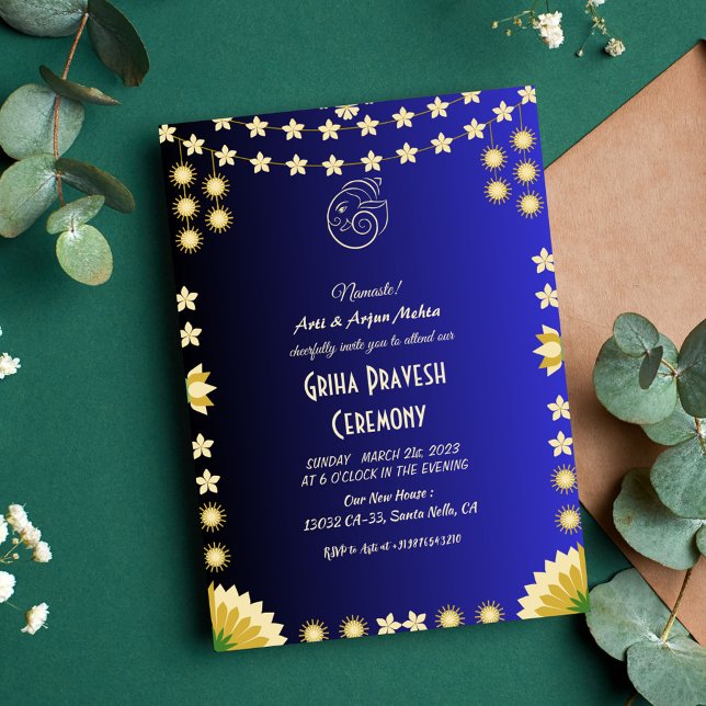 Convite Hindu House Warming Griha Pravesh (Criador carregado)