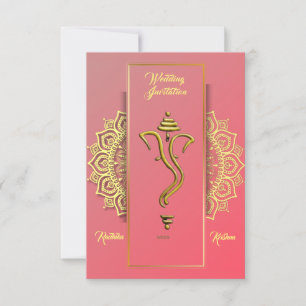 Convite hindu indiano Ganesha para casamento
