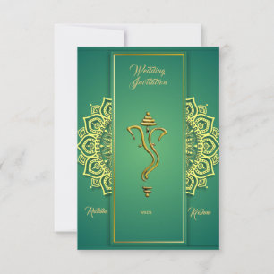 Convite hindu indiano Ganesha para casamento