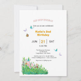 Convite Hip Hop Hooray Birthday