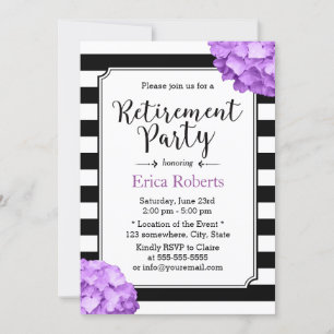 Convite Hipódroma Roxo Diminuição das Stripes Modernas 