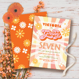 Convite Hippie 70's 60 qualquer aniversário de Groovy