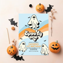 HIPPIE Ghost retro Halloween Spooky Um azul