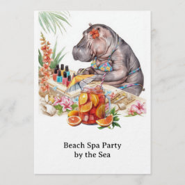 Convite  Hippo in Bikini Manicure Coastal Beauty beach spa