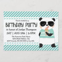 Hipster Panda Aniversário de criança