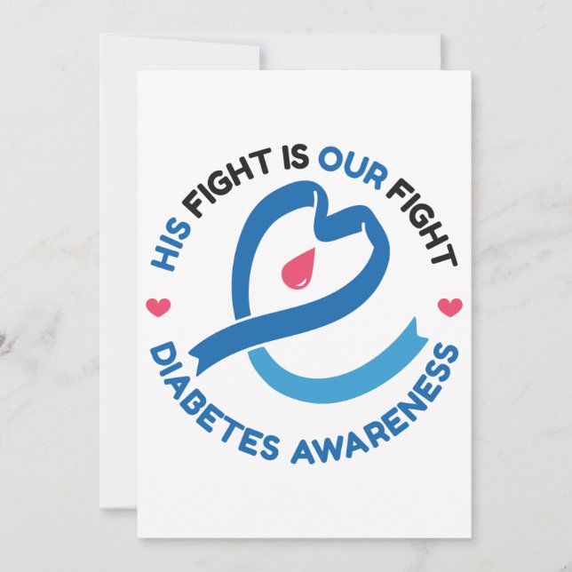 Convite His Fight Is Our Fight – Diabetes Awareness (Frente)
