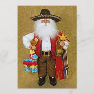 Convite Hispânico mexicano sudoeste texano Papai Noel