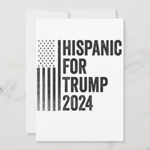 Convite Hispano Para Trump 2024 Bandeira Patriótica Americ