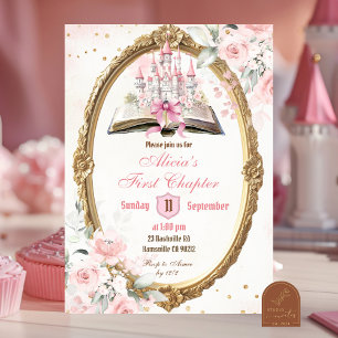 Convite História da Princesa Rosa Choque 1º Aniversário