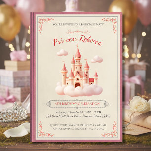Convite História do Castelo da Princesa Aniversário Conto