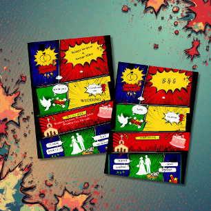 Convite história em quadrinhos do solteiro de diversão mod