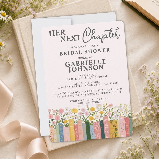 Convite História Floral Conto de Fadas Seu Próximo Capítul (Criador carregado)