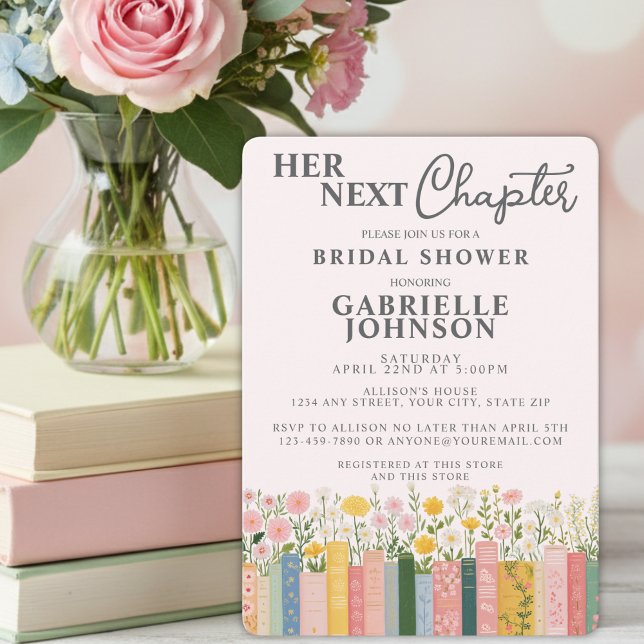 Convite História Floral Conto de Fadas Seu Próximo Capítul (Criador carregado)