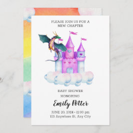 Convite História Mágica do Castelo do Dragão com Aquário