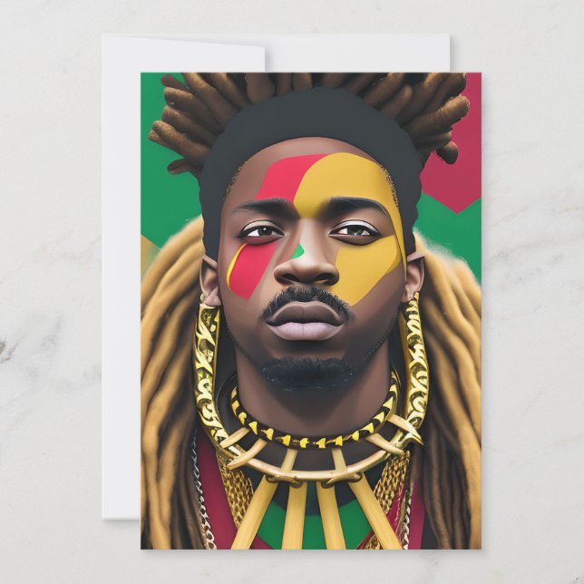 Convite História Negra Mês Melanin King Bruh Irmão (Frente)