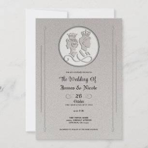 Convite História Real do Casamento do Rei e da Rainha Cinz