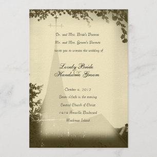 Convite histórico do casamento da ilha de Mackina