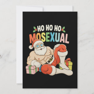 Convite Ho Ho Ho Mossexual Papai Noel Gay Orgulho LGBT Nat