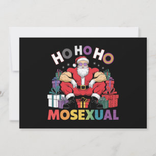 Convite Ho Ho Ho Mossexual Papai Noel LGBT Orgulho Gay Nat