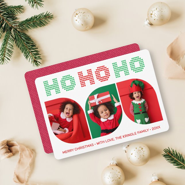 Convite Ho Ho Photo Christmas Card (Criador carregado)