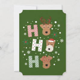 Convite Ho Ho Welsh Terrier Feliz Natal