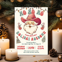 Ho Hoedown Papais noeis de cowboy Festa de Natal d