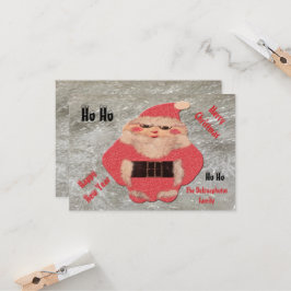 Convite Ho Papais noeis Ivory Glitter