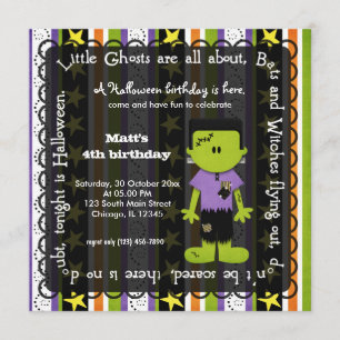 Convite Hocus Pocus Frankenstein Birthday