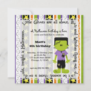 Convite Hocus Pocus Frankenstein Birthday