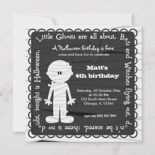 Convite Hocus Pocus Mummy Birthday
