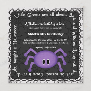 Convite Hocus Pocus Spider Birthday
