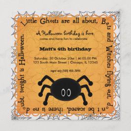 Convite Hocus Pocus Spider Birthday