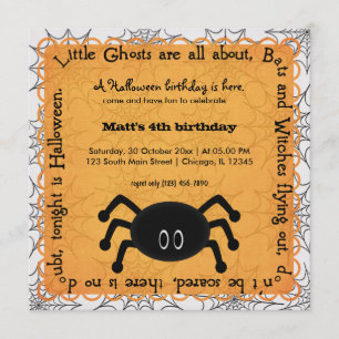 Convite Hocus Pocus Spider Birthday