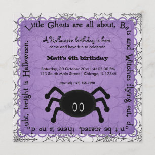 Convite Hocus Pocus Spider Birthday