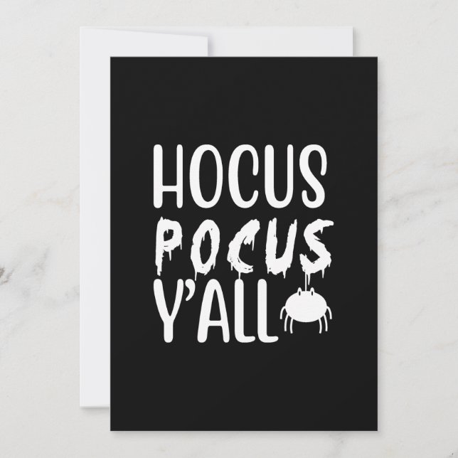 Convite hocus pocus y'all (Frente)