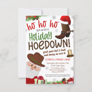 Convite Hoedown de Natal