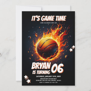 Convite Hoje é o aniversário do Game Time Boys Basball Spo