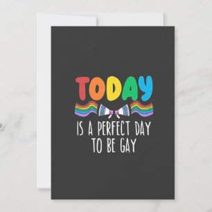 Convite Hoje é um dia perfeito para ser Gay LGBTQ Pride Mê