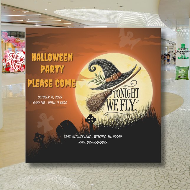 Convite Hoje Voamos no Halloween  (Criador carregado)