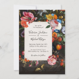 Convite Holandês Master Butterfly Floral Dark & Moody Wedk