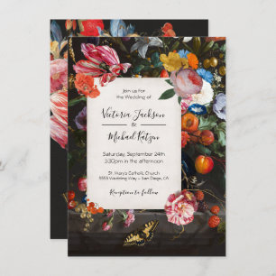 Convite Holandês Master Butterfly Floral Dark & Moody Wedk