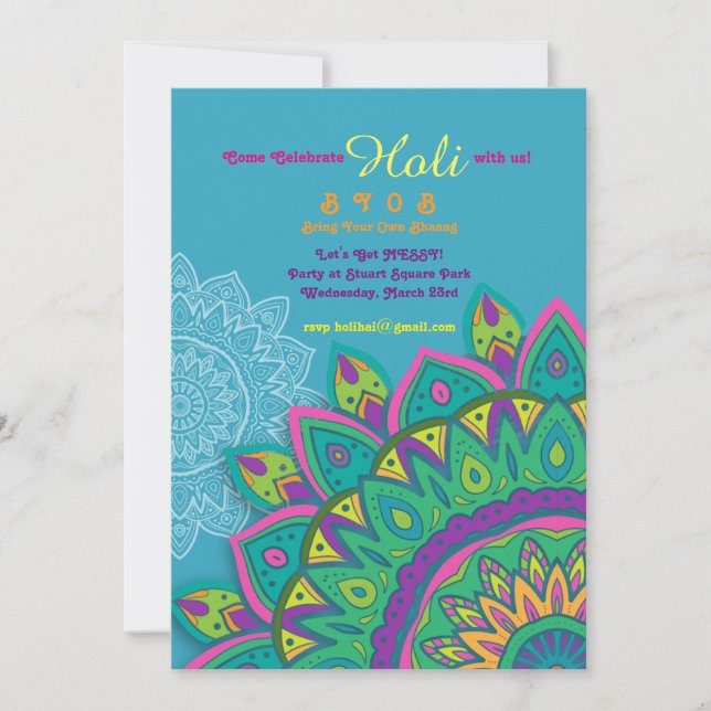 Convite Holi Azul (Frente)