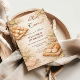 Convite Holi Cannoli Whimsical Bakery 1st Birthday